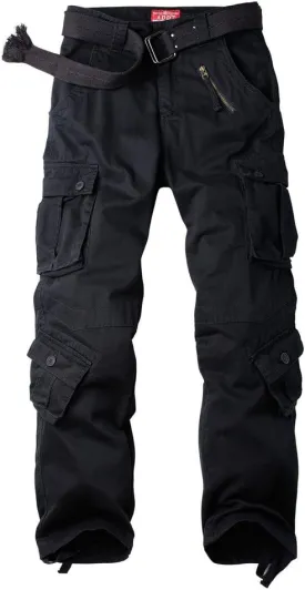 AKARMY Men's Casual Cargo Pants Military Army Camo Pants Combat Work Pants with 8 Pockets