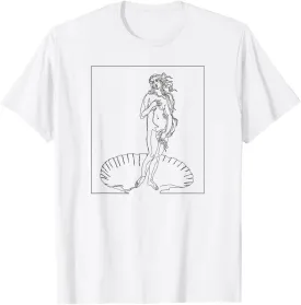 Aphrodite Venus Minimalist Aesthetic Line Art Artsy T-Shirt