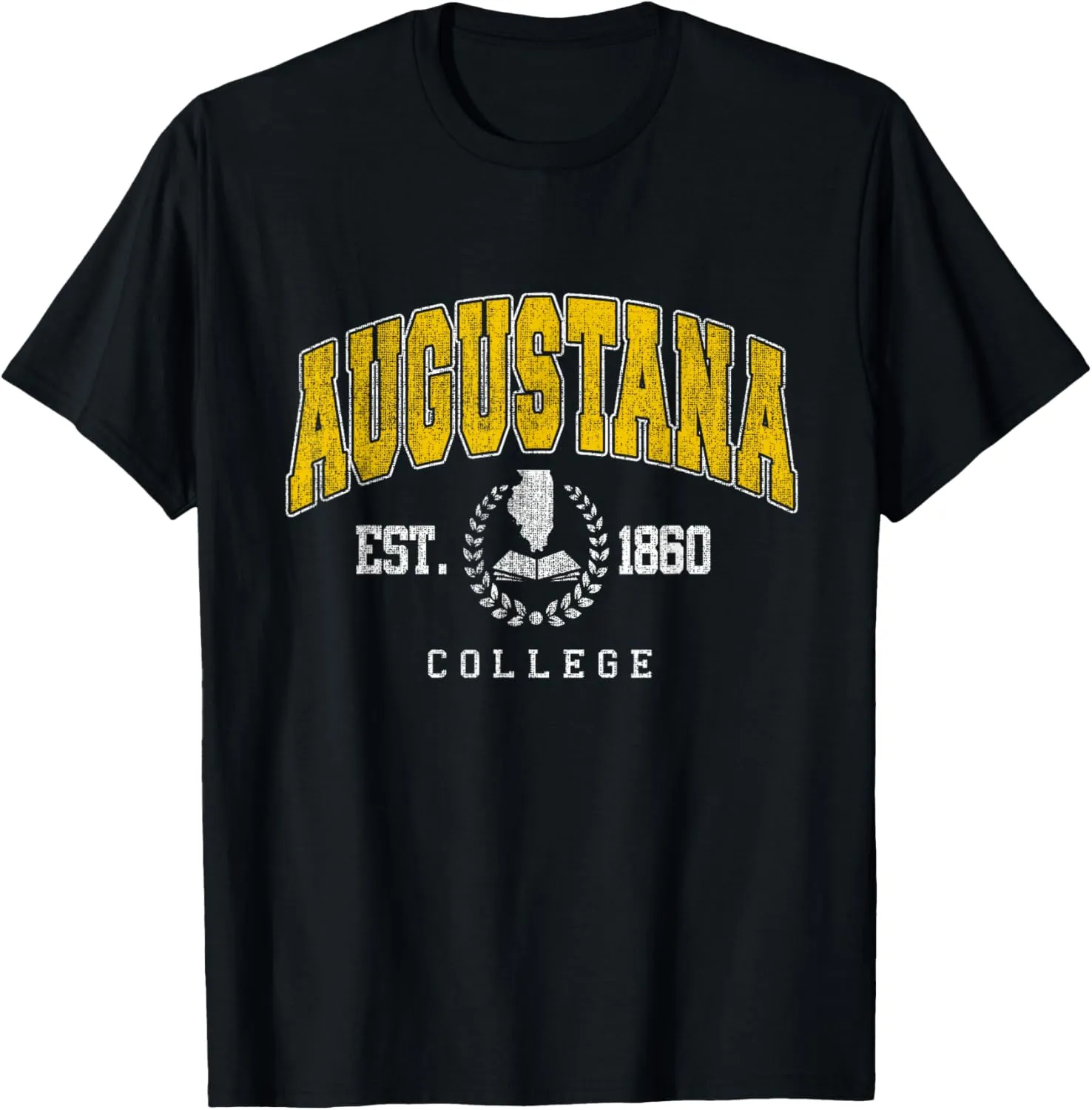 Augustana Arch Vintage College Athletic Sports Design Tee T-Shirt