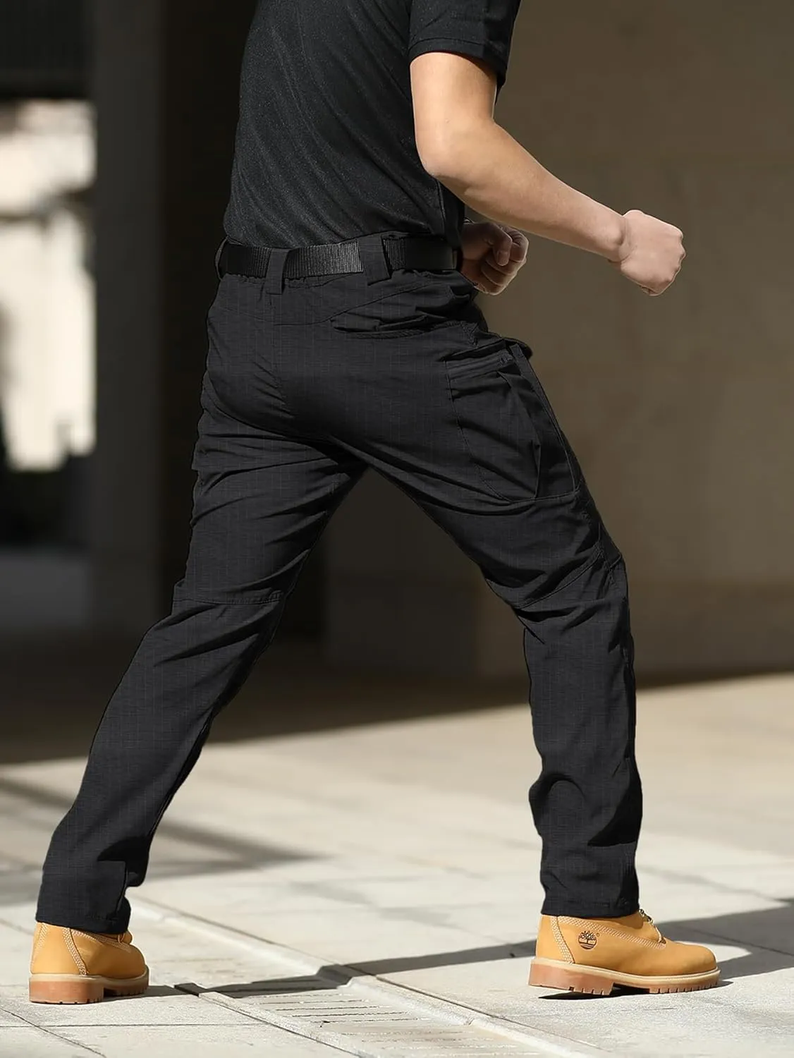 AUTIWITUA Men's Tactical Pants Water Resistant Cargo Pants Lightweight Outdoor Hiking Work Pants(No Belt)