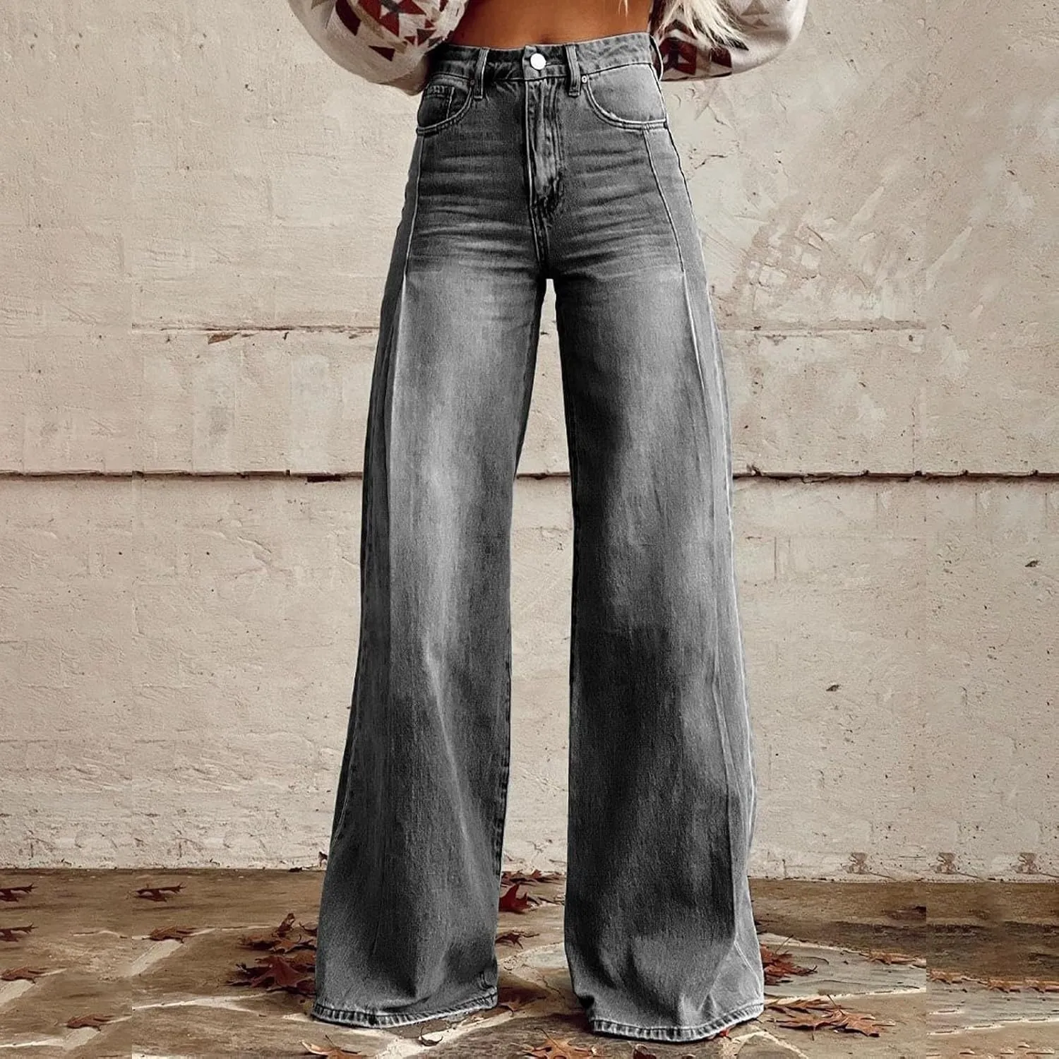 Baggy Jeans Women Long Wide Leg Dressy Casual Baggy Jeans Y2K Trendy Summer Women's Lounge Pants Pockets