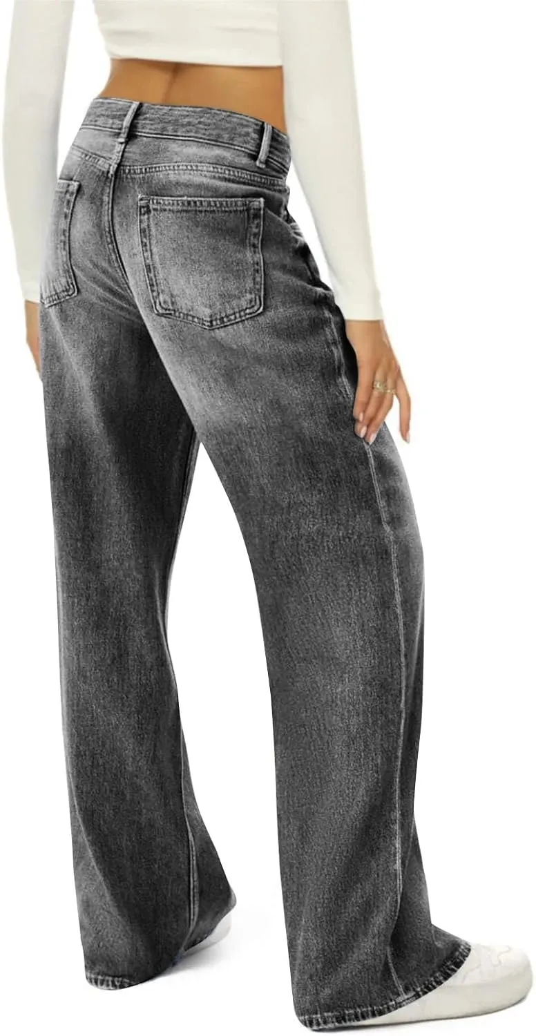Baggy Jeans Women Long Wide Leg Dressy Casual Baggy Jeans Y2K Trendy Summer Women's Lounge Pants Pockets