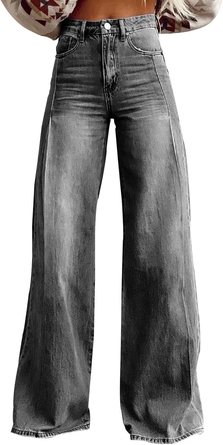 Baggy Jeans Women Long Wide Leg Dressy Casual Baggy Jeans Y2K Trendy Summer Women's Lounge Pants Pockets