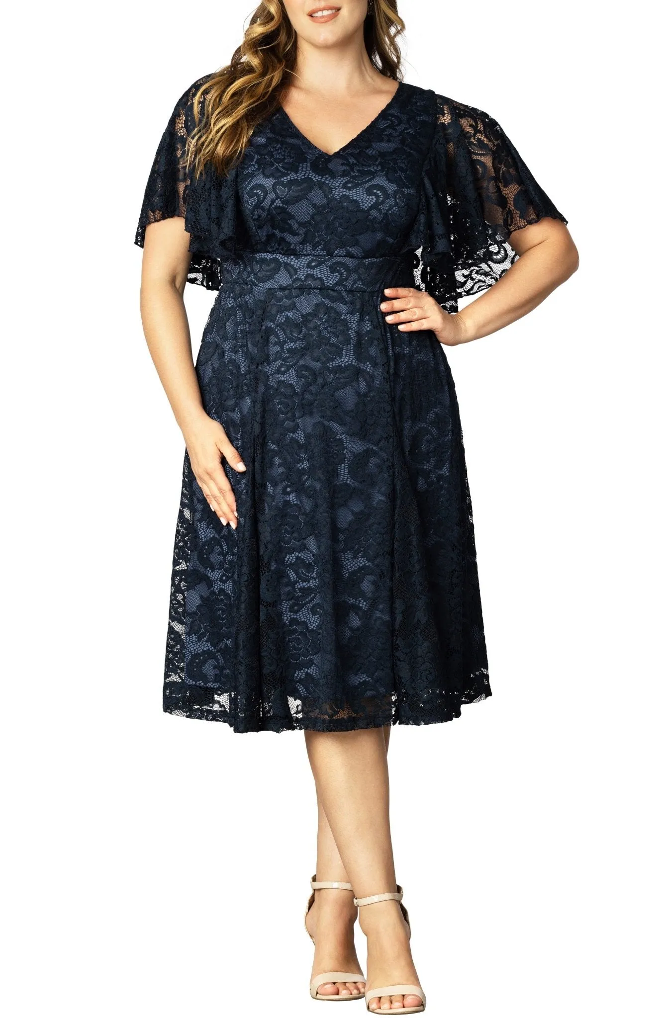 Camille Lace Cocktail Dress - Plus