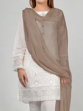 Chiffon Dupatta-Brown