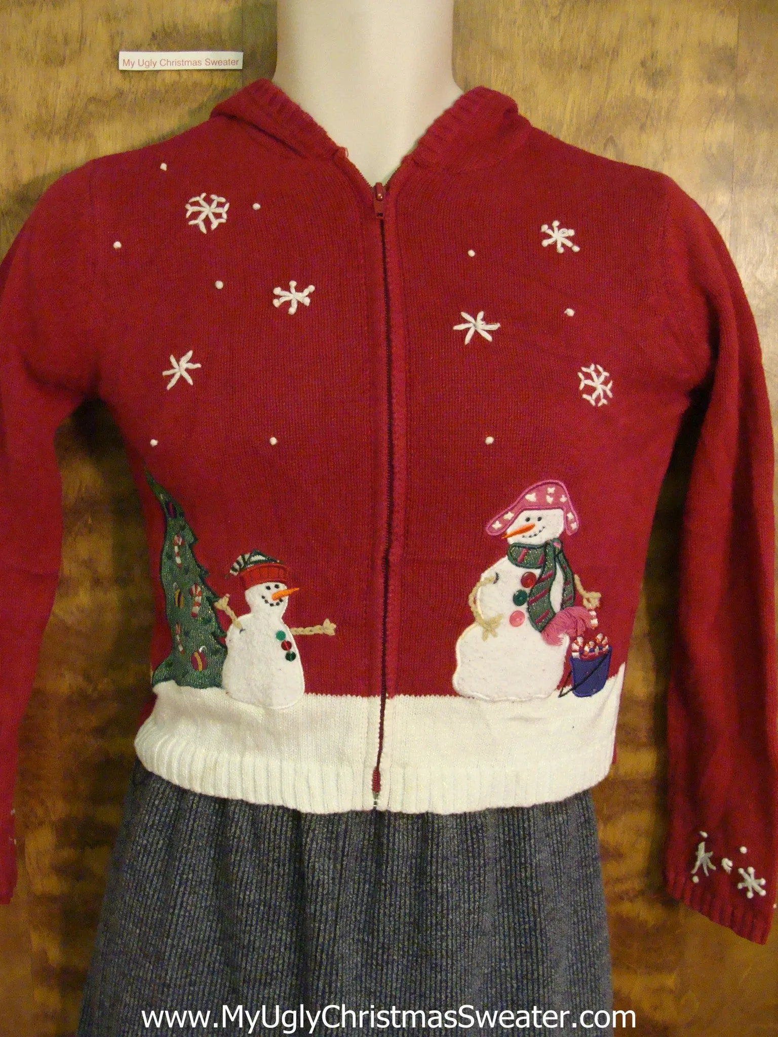CHILD Snowman Themed Corny Christmas Sweater Hoodie