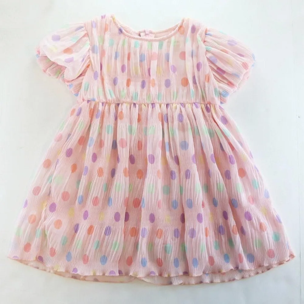 Doe a Dear Dot Chiffon Pleat Dress