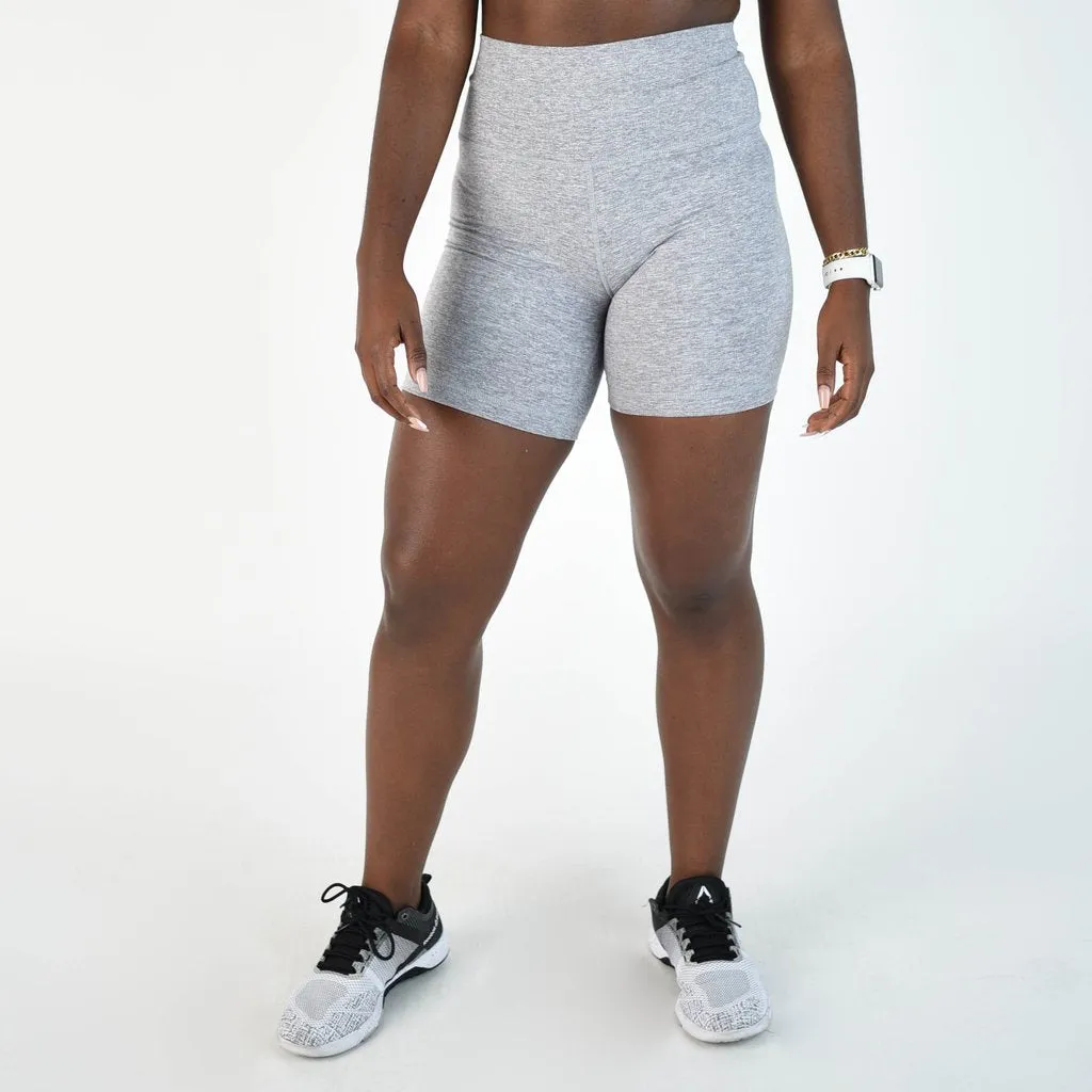 FLEO Biker Shorts - Heather Silver