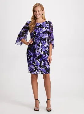 Floral Chiffon Flounce Dress