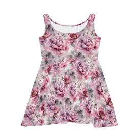 Floral Pattern Women's Skater Dress #15