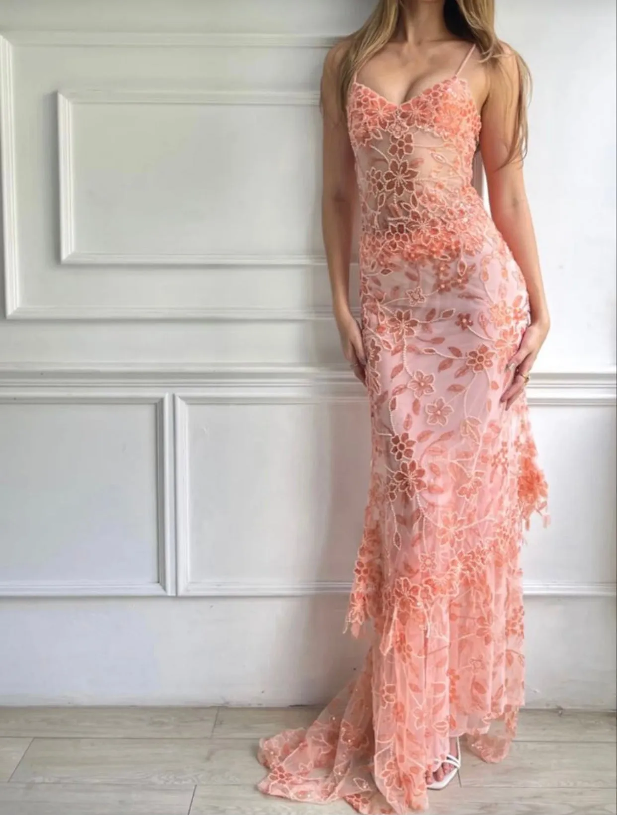 Flytonn- Delilah Maxi Dress in Pink (PRE-ORDER)
