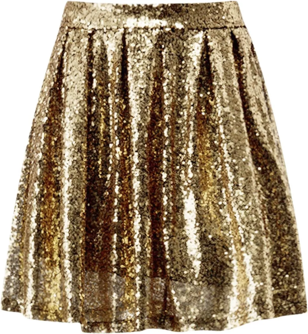 Golf Skirts Pleated Ruffle Glitter Lightweight A Line High Rise Sparkle Sequin Flare Folkloric Holiday Carnival