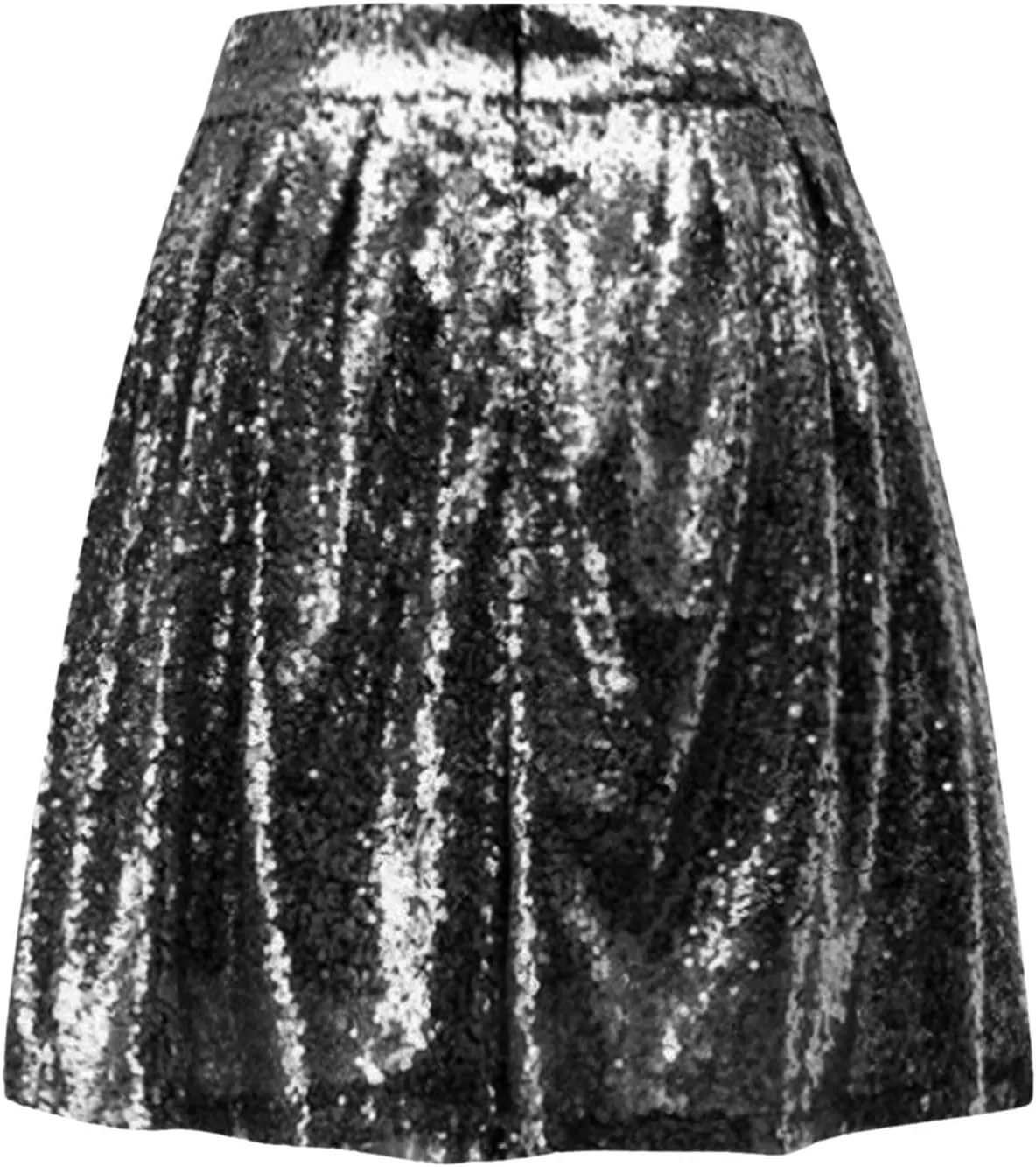 Golf Skirts Pleated Ruffle Glitter Lightweight A Line High Rise Sparkle Sequin Flare Folkloric Holiday Carnival