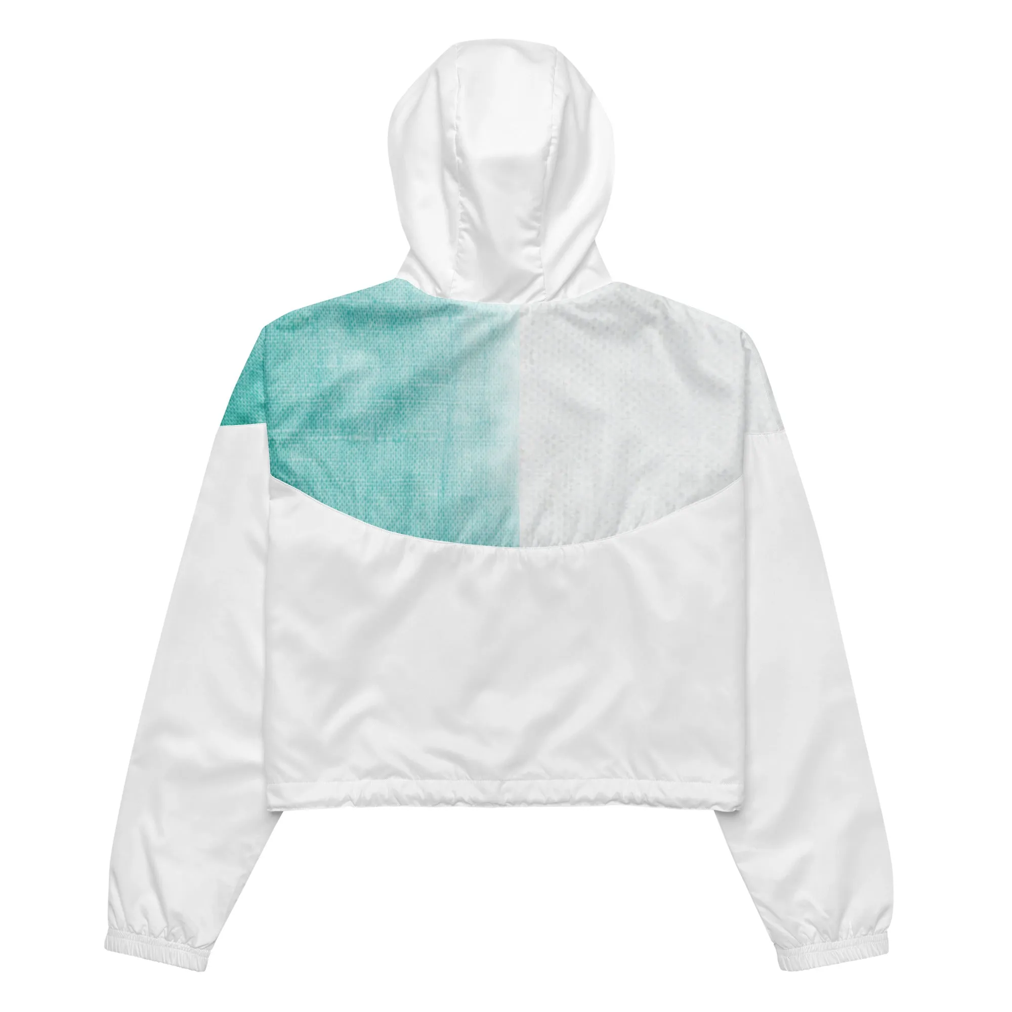Humble Sportswear™ Women's Teal Sky Cropped Windbreaker