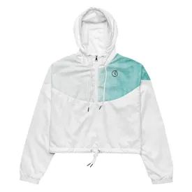 Humble Sportswear™ Women's Teal Sky Cropped Windbreaker