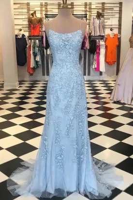 Light Purple Mermaid Long Prom Dress with Appliques