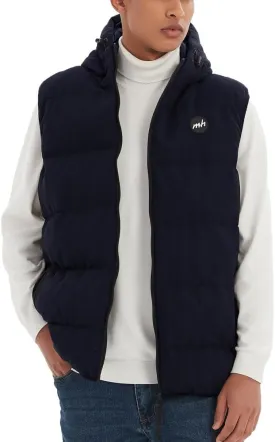 MADHERO Men's Puffer Vest with Hood Water-Resistant Puffy Vests Outerwear Sleeveless Jacket