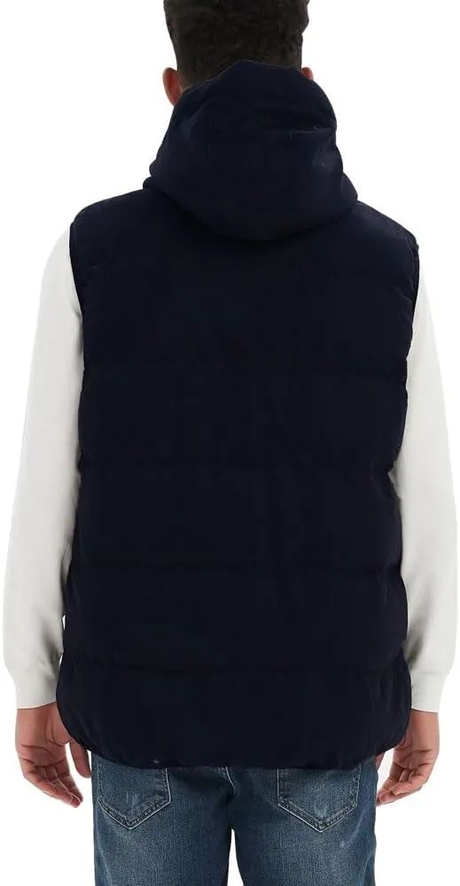 MADHERO Men's Puffer Vest with Hood Water-Resistant Puffy Vests Outerwear Sleeveless Jacket