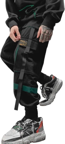 Men's Jogger Pants Techwear Hip Hop Harem Pants Streetwear Tactical Track Pants with Drawstring