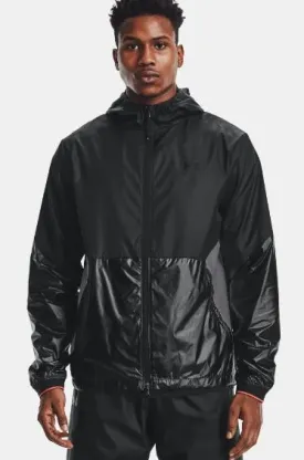 Men's UA RUSH™ Legacy Windbreaker Jacket Size S-2XL Black Men's UA RUSH™ Legacy Windbreaker Jacket Size S-2XL Black
