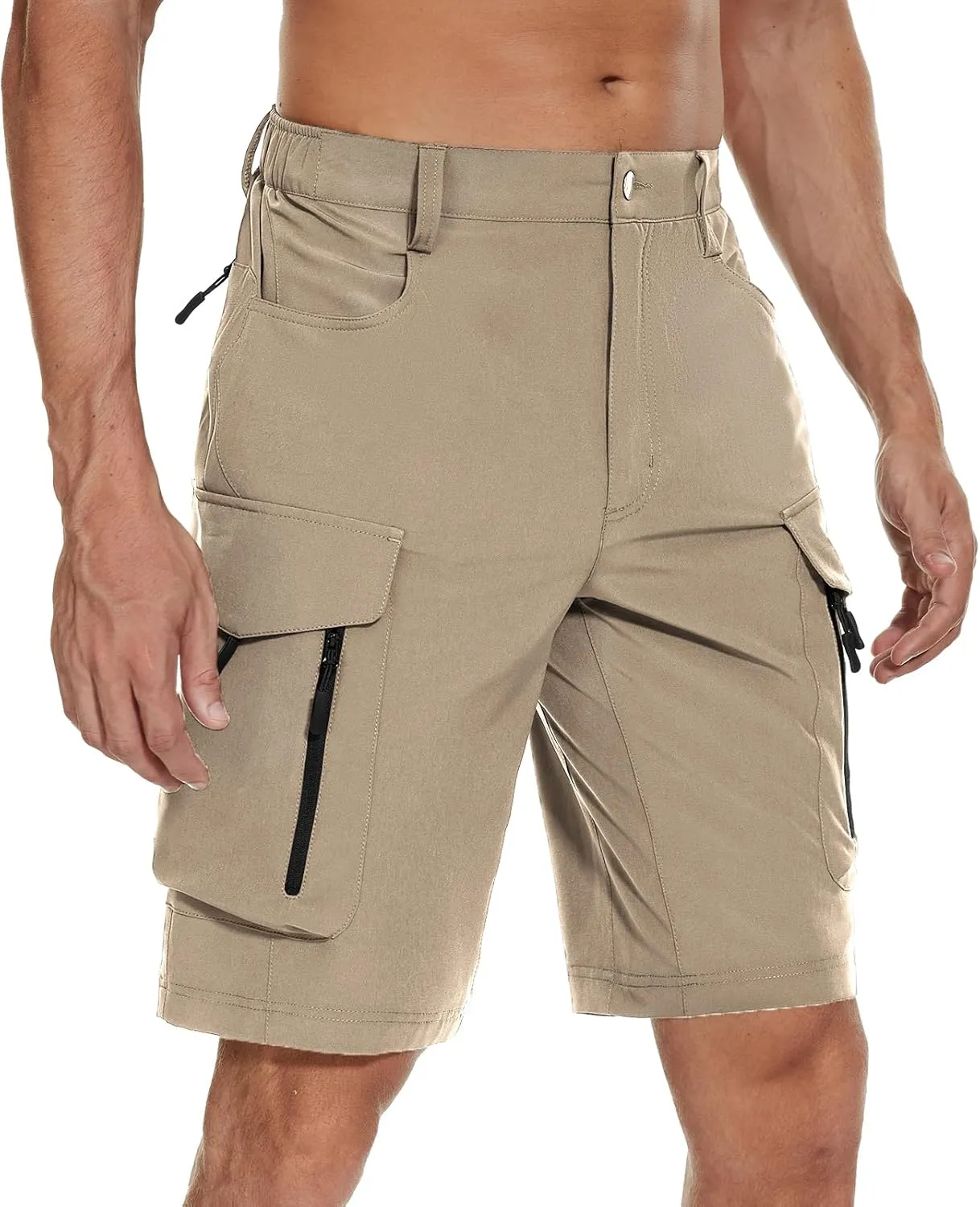 Moosehill Men's Hiking Cargo Shorts with 7 Pockets Quick Dry for Casual Work