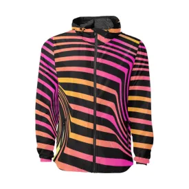 Neon Sunrise Unisex Hooded Windbreaker Jacket