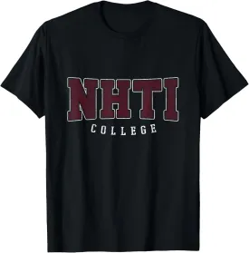 NHTI Arch Vintage College Athletic Sports Design Tee T-Shirt