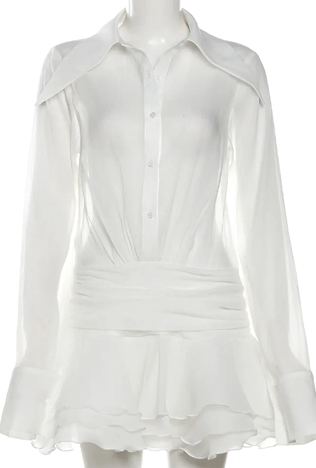NIOVEL - BLOUSON SHIRT MINI DRESS