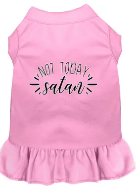 Not Today Satan Screen Print Dog Dress Light Pink Xs (8)