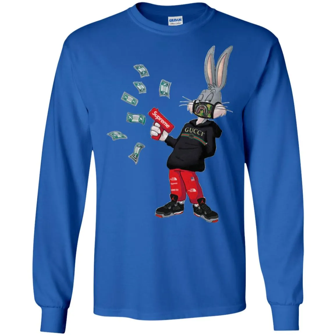 Rabbit Gucci T-shirt Men Long Sleeve Shirt