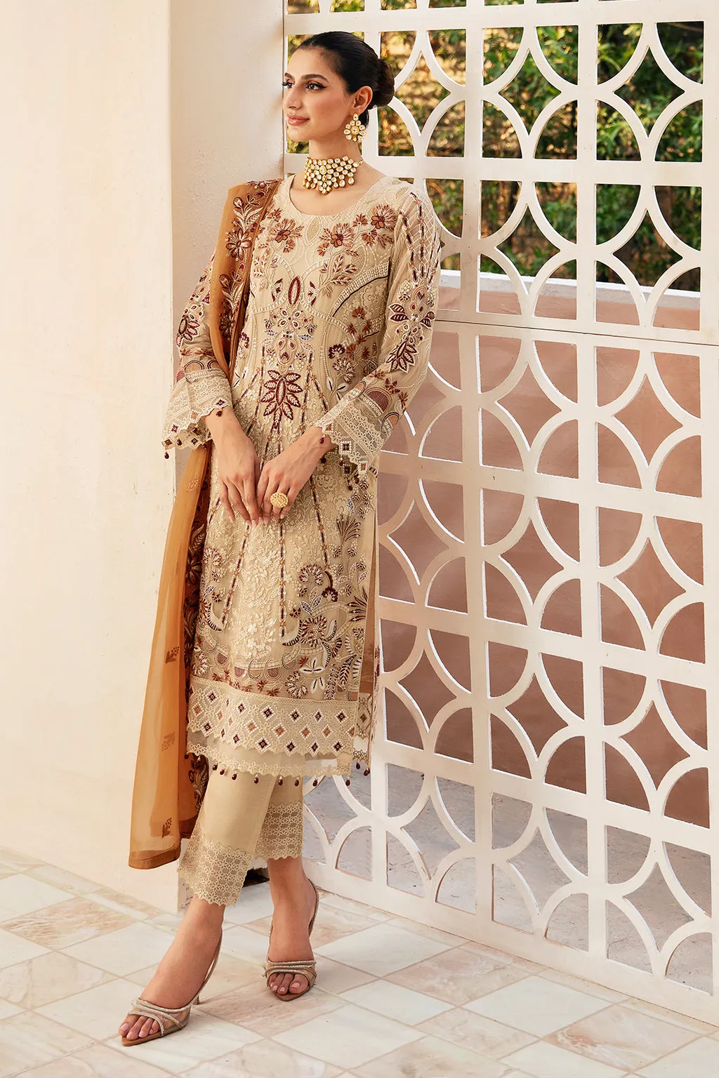 Ramsha Chevron Chiffon Formals – A-912