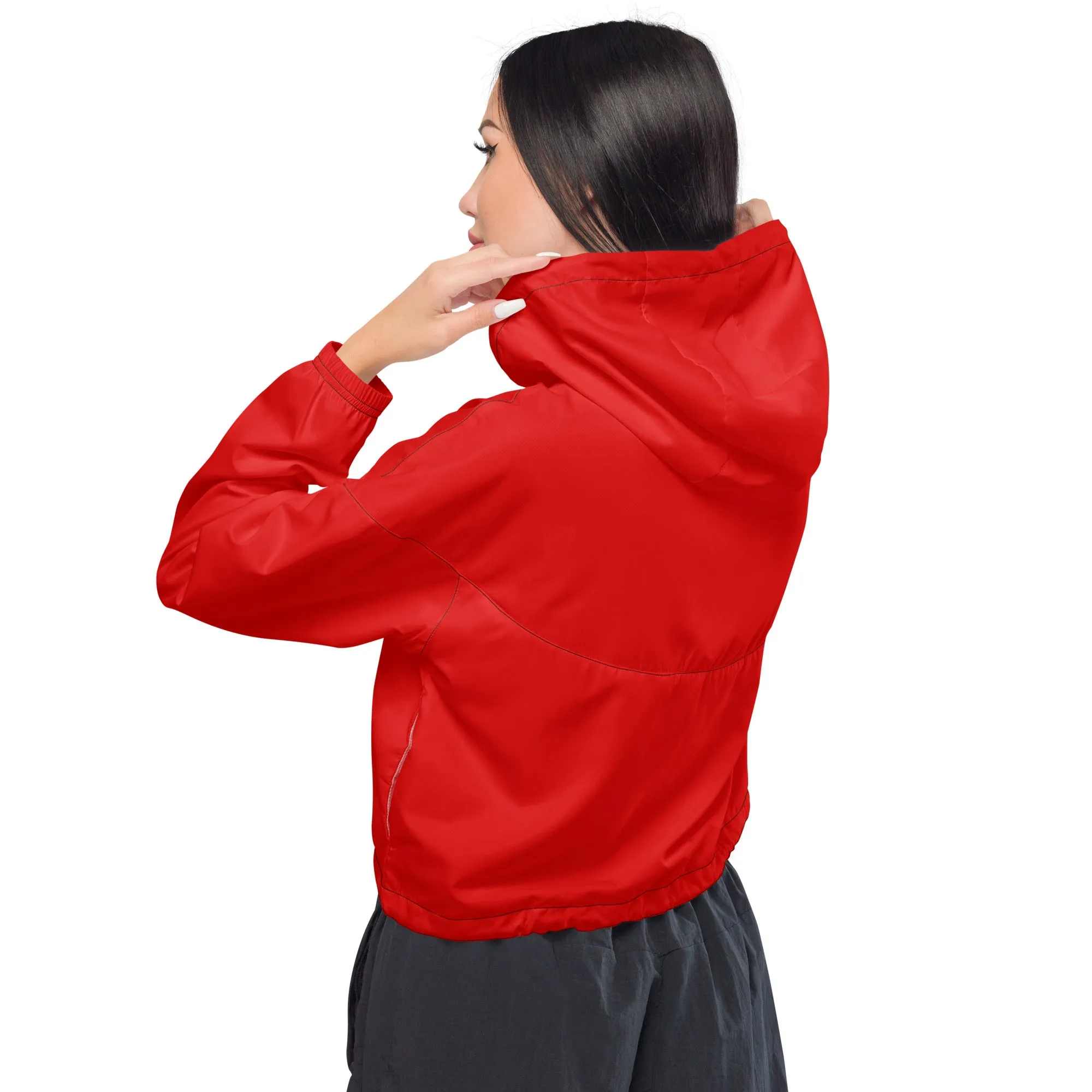 Red Women’s cropped windbreaker