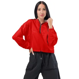 Red Women’s cropped windbreaker