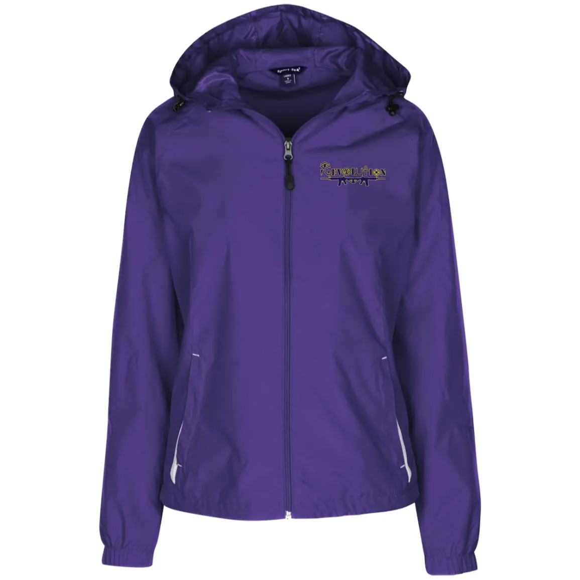 Revolutionality Ladies' Jersey Hooded Windbreaker