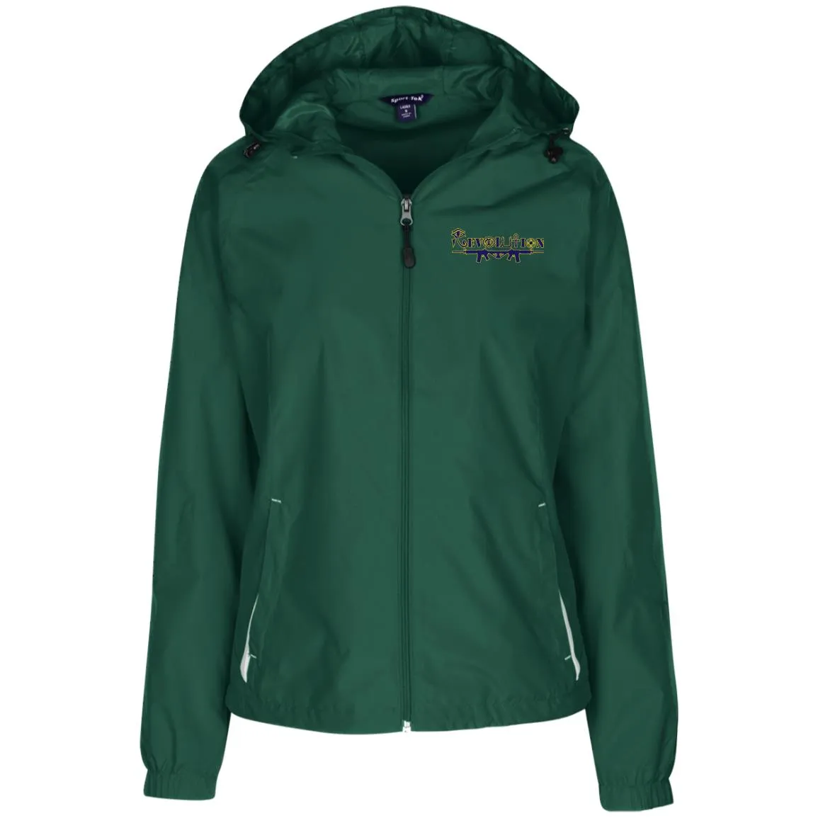 Revolutionality Ladies' Jersey Hooded Windbreaker