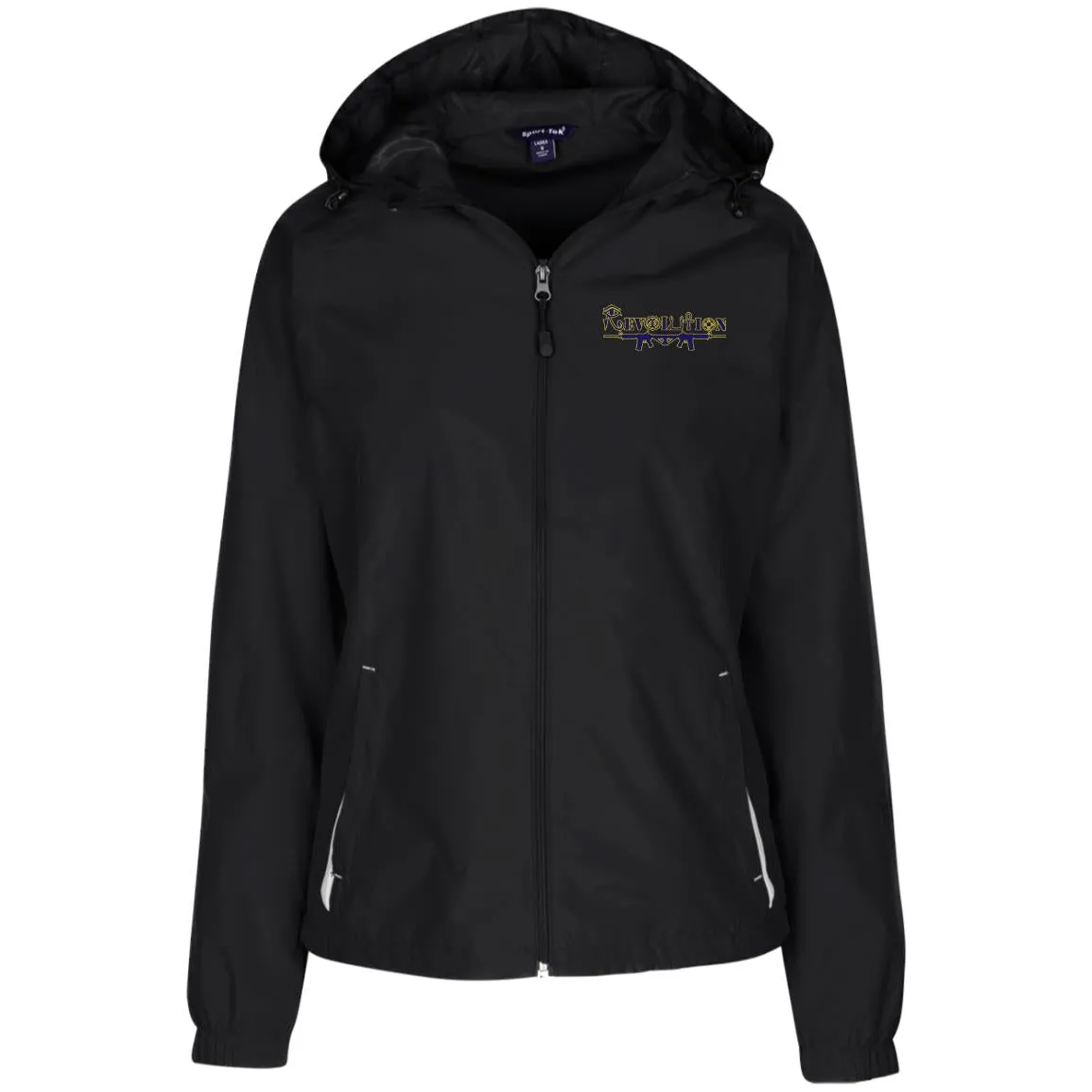 Revolutionality Ladies' Jersey Hooded Windbreaker