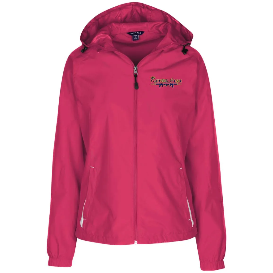 Revolutionality Ladies' Jersey Hooded Windbreaker