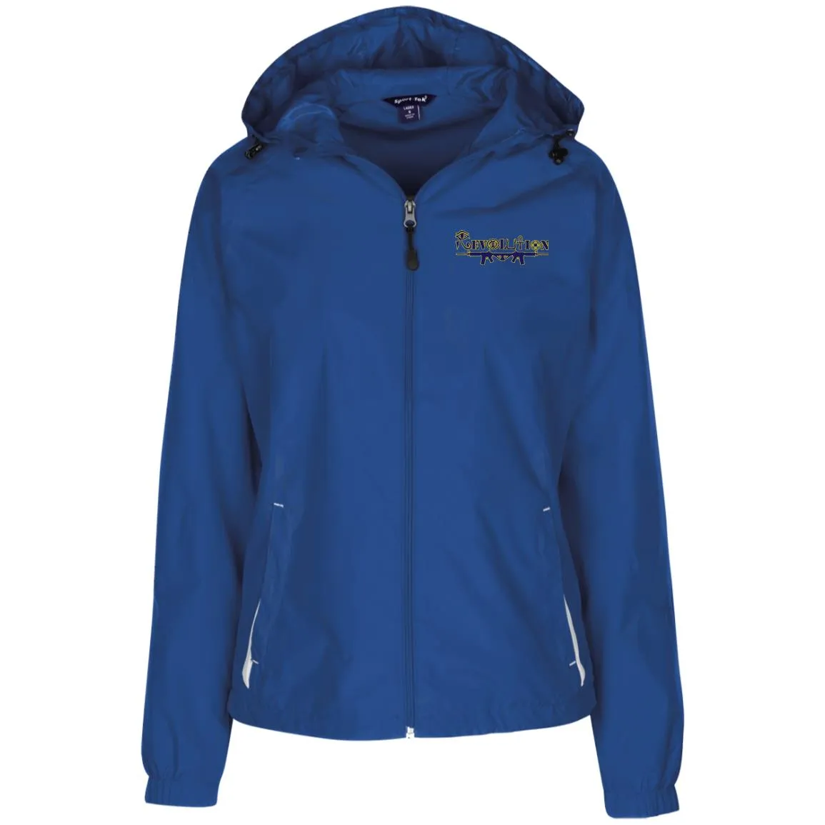 Revolutionality Ladies' Jersey Hooded Windbreaker