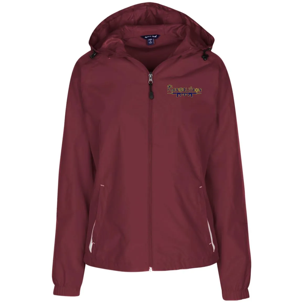 Revolutionality Ladies' Jersey Hooded Windbreaker