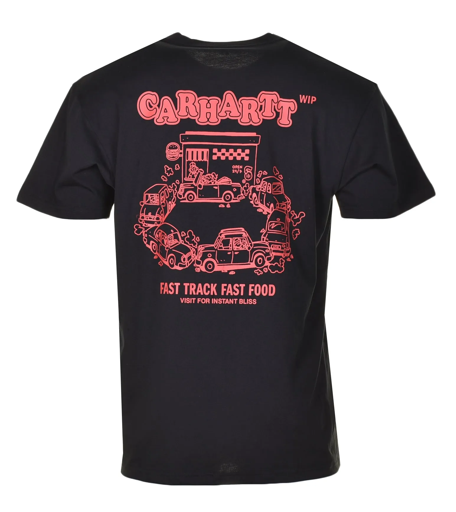 Short Sleeve Fast Food T Shirt Black