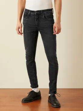 Skinny Fit Dark Charcoal Plain Jeans