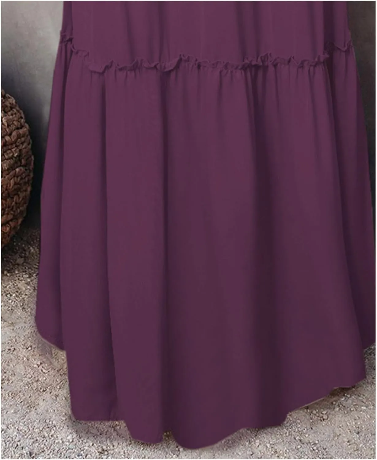 Summer Maxi Skirts for Women Casual Drawstring High Waisted Floral Print Boho Skirt Fashion Tiered Ruffle Hem Skirts