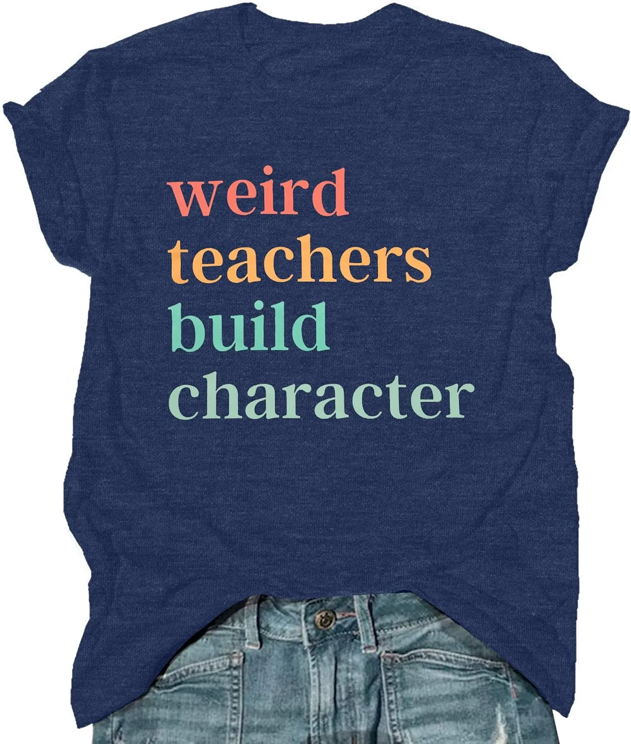 Teacher Life T-Shirt - Women's Weird Teacher Tee - Short Sleeve Tops