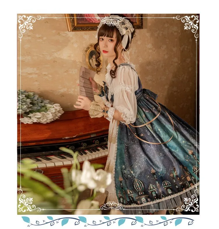 The Night of Light ~ Vintage Sleeveless Lolita Dress by Yomi
