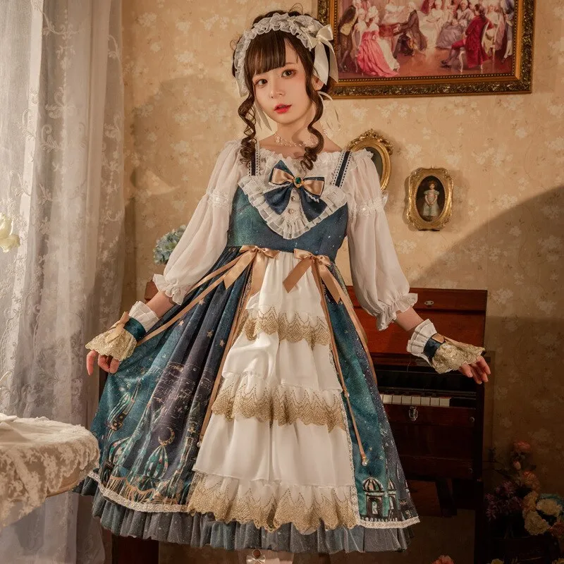 The Night of Light ~ Vintage Sleeveless Lolita Dress by Yomi