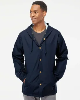 Water Resistant Hooded Windbreaker Coaches Jacket
