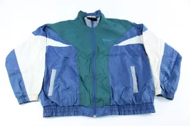 Wilson Embroidered Logo Teal, Blue, & White Zip Up Jacket