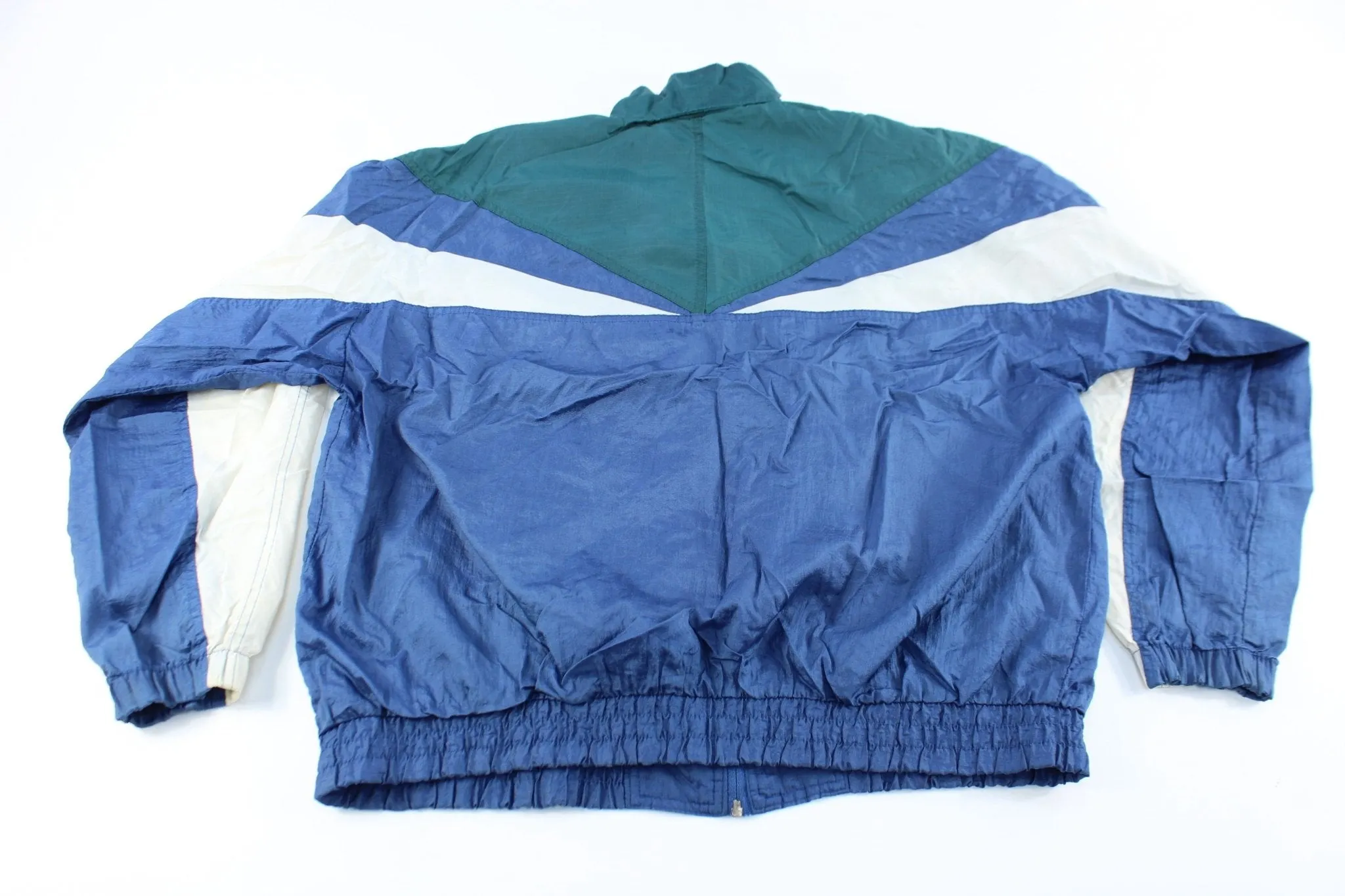 Wilson Embroidered Logo Teal, Blue, & White Zip Up Jacket