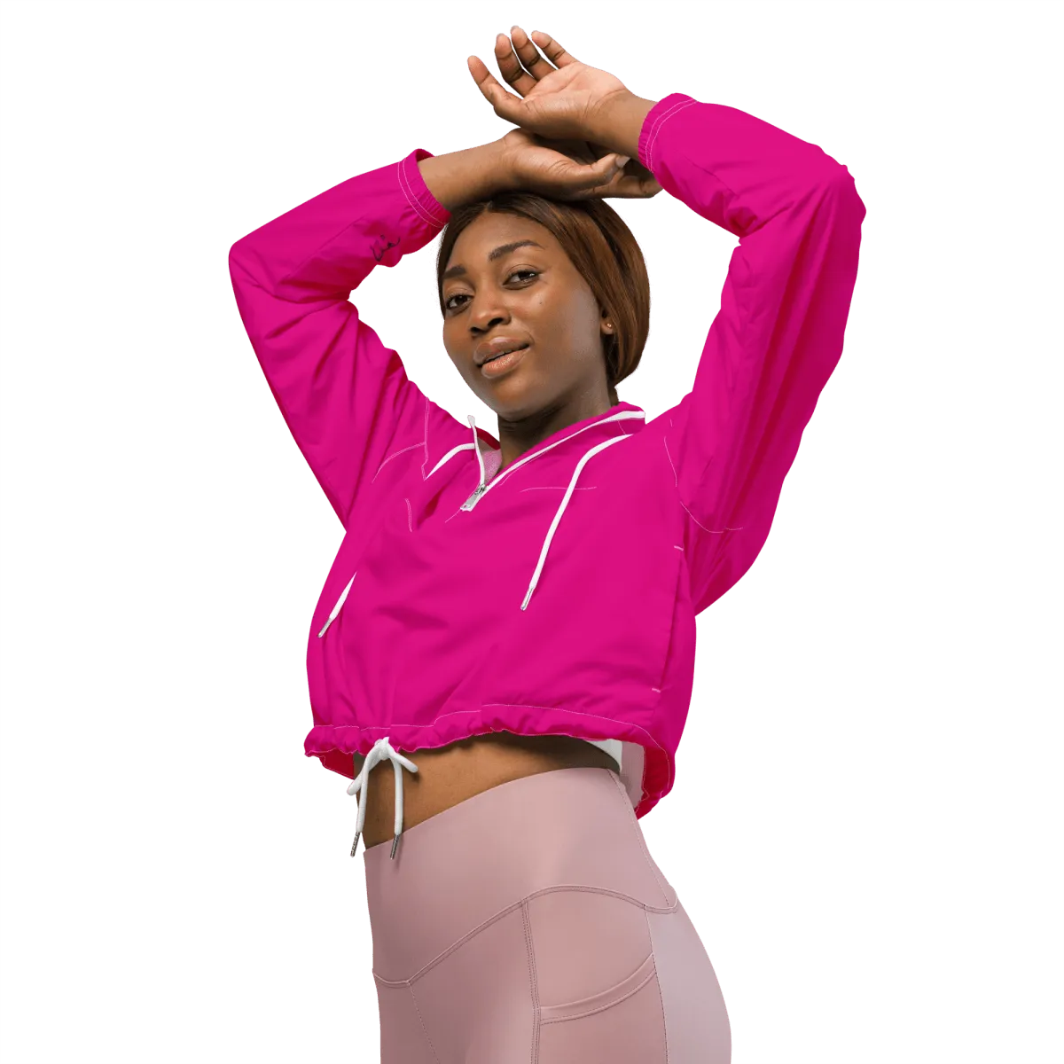 Women’s Cropped Windbreaker (Pink)