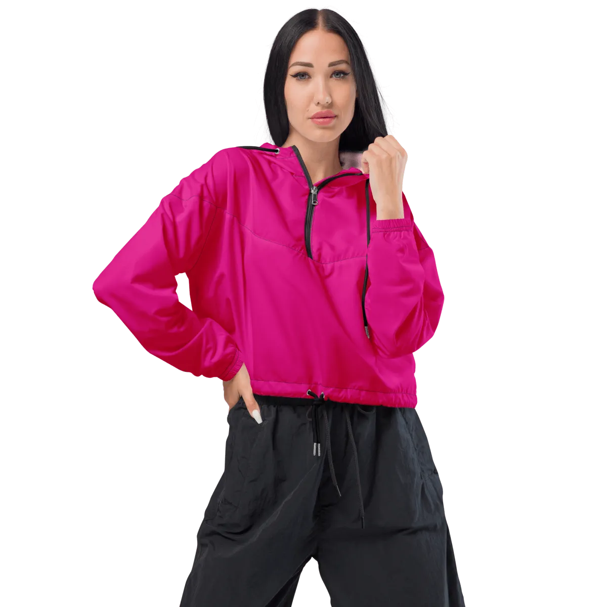 Women’s Cropped Windbreaker (Pink)